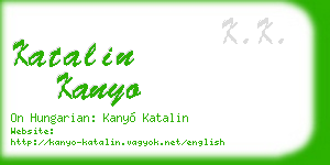 katalin kanyo business card